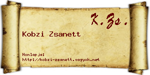 Kobzi Zsanett névjegykártya